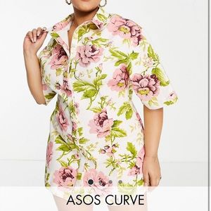 ASOS Design Twill Mini Shirt Dress